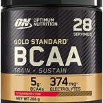 Test: Optimum Nutrition Gold Standard BCAA Train + Sustain, Aminosäuren Pre-Workout-Pulver, Sportgetränk mit Vitamin C, Zink, Magnesium & Elektrolyten, Erdbeere-Kiwi-Geschmack, 28 Portionen, 266 g