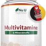 Test: Multivitamin & Mineralstoffe A-Z – 365 Vegetarische Tabletten – 1 Jahresvorrat – 25 Vitamine und Mineralstoffe pro Tablette Hochdosiert – Nu U Nutrition