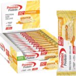 Test: Premier Protein – Protein Bar Deluxe 40% – White Chocolate Vanilla – 12x50g – Low sugar – Low Carb – palmölfrei