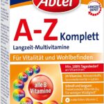 Test: Abtei A-Z Komplett Langzeit-Multivitamine – 24 Vitamine und Mineralstoffe – hochdosiert, vegetarisch – 40 Depot-Tabletten