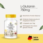 Test: L-Glutamin Kapseln – 3000mg L-Glutamin pro Tagesdosis – vegan & hochdosiert – Freie Form – 120 Kapseln | Warnke Vitalstoffe – Deutsche Apothekenqualität